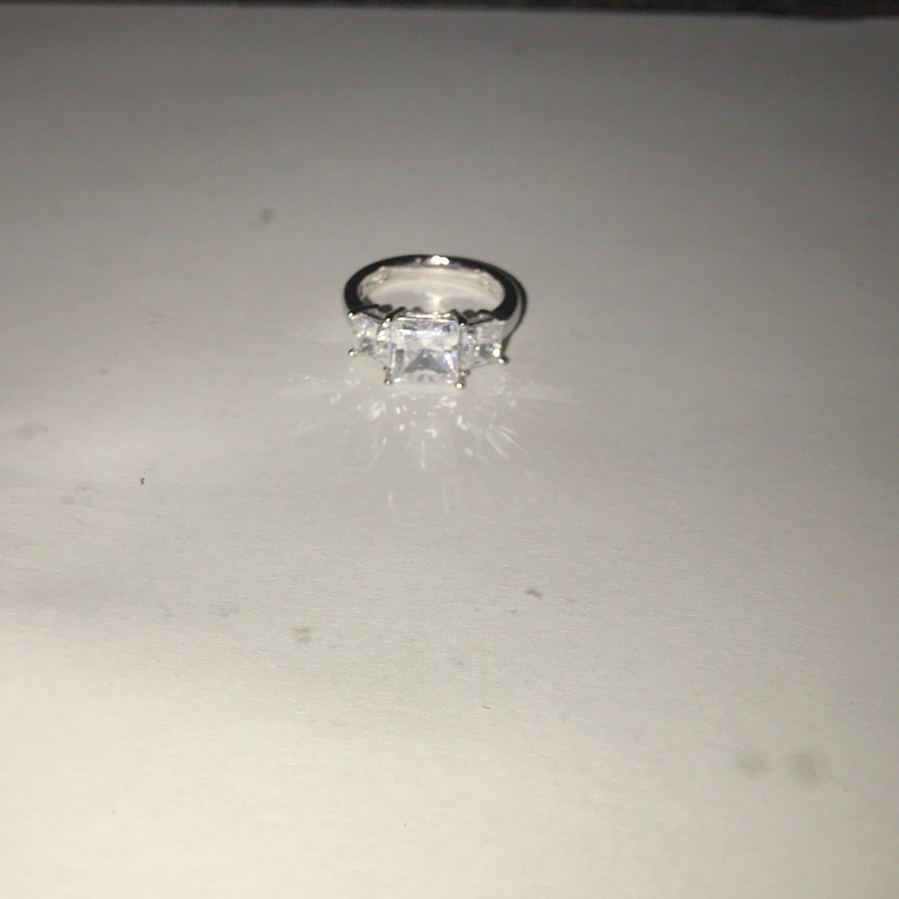 Sterling silver and diamonique ring